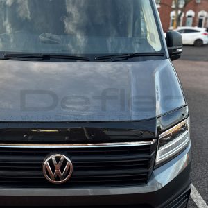 Alternative view of VW Crafter 2018 Onwards Deflec Bonnet Deflector – Gloss Black
