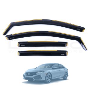 Honda Civic Hatchback 16-22 Deflec Smoked Wind Deflectors (4pc)