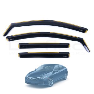 Honda Civic Sedan 16-21 Deflec Smoked Wind Deflectors (4pc)