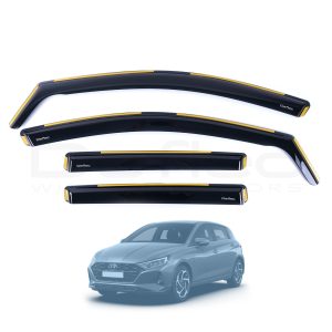 Hyundai I20 2021 Onwards Deflec Smoked Wind Deflectors (4pc)