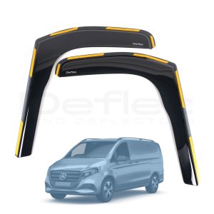Mercedes Vito 2017 Onwards Deflec Smoked Wind Deflectors (2pc)