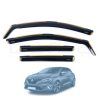 Renault Megane 4 Liftback 2016 Onwards Deflec Smoked Wind Deflectors (4pc)