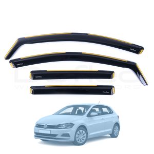 VW Polo Hatchback 2017 Onwards Deflec Smoked Wind Deflectors (4pc)
