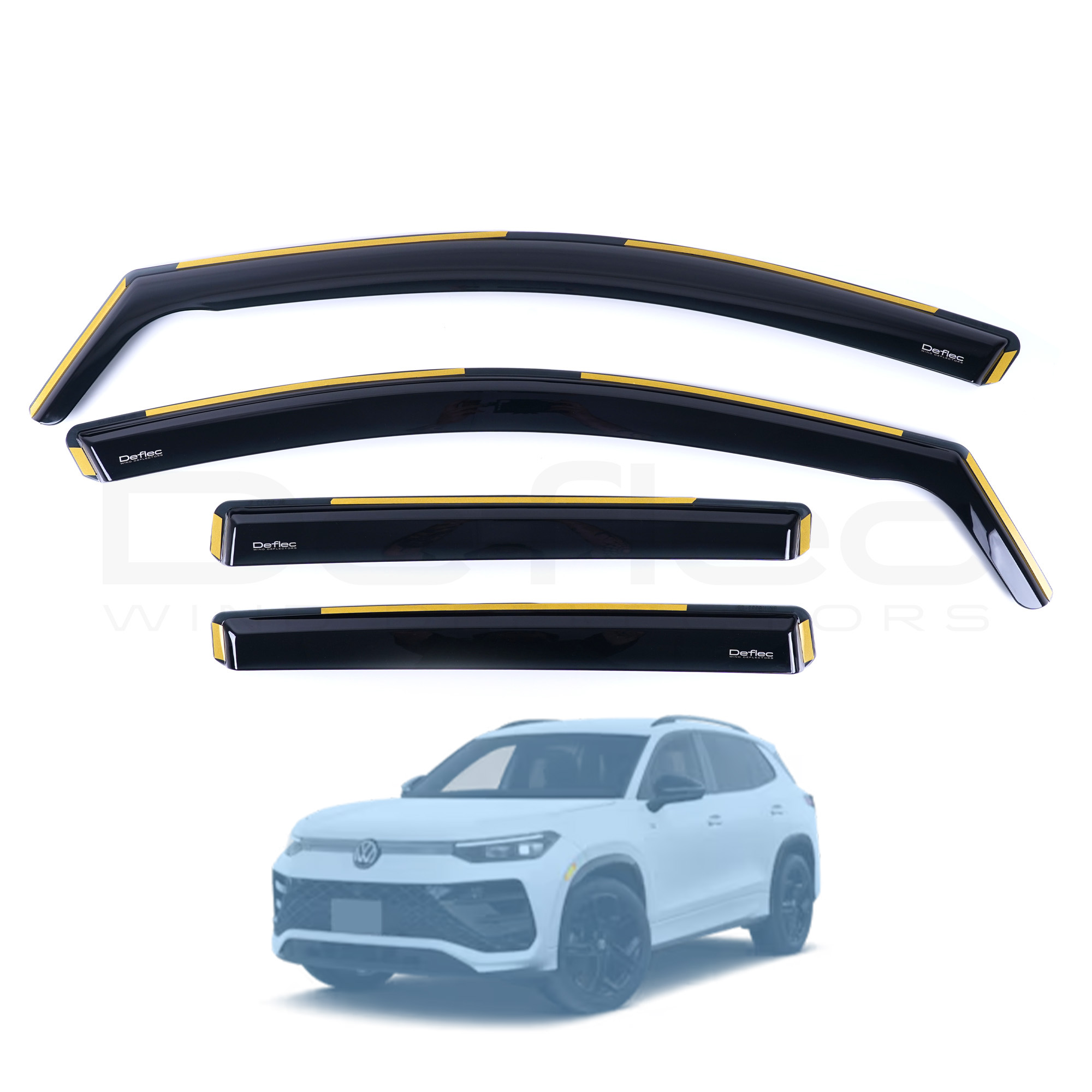 VW Tiguan LSE 2024 Onwards (SWB Model) Deflec Smoked Wind Deflectors (4pc)
